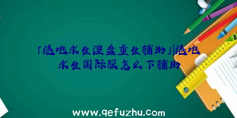 「绝地求生涅盘重生辅助」|绝地求生国际服怎么下辅助